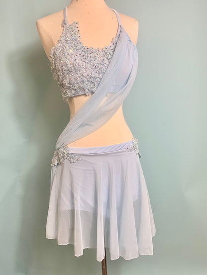 LUNA sky blue lyrical dance costume