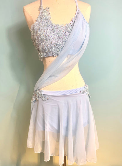 LUNA sky blue lyrical dance costume