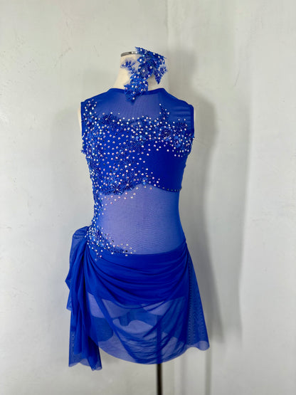 CHLOE Sapphire  draped dance costume