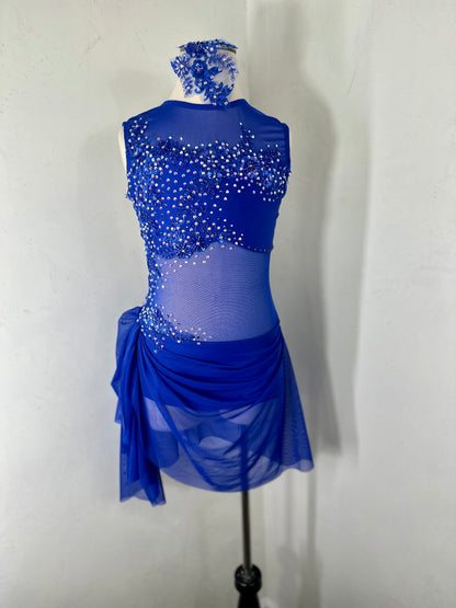 CHLOE Sapphire  draped dance costume