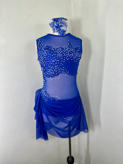 CHLOE Sapphire  draped dance costume
