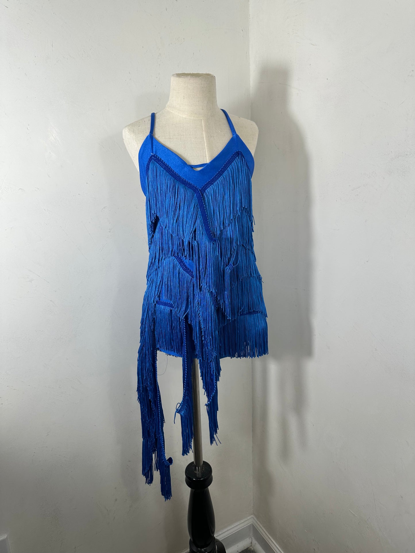 GEORGIA royal jazz partner fringe dance dress