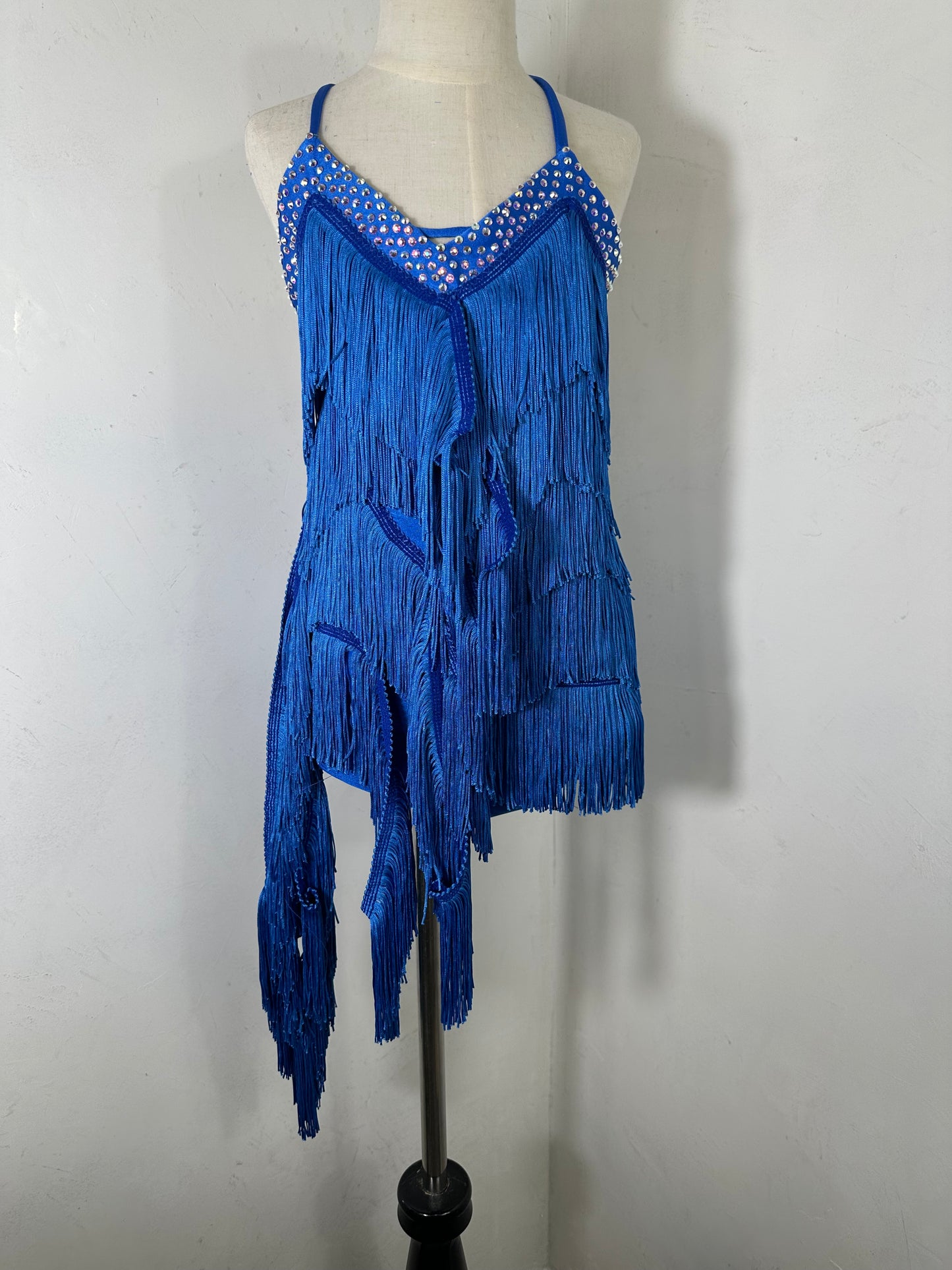 GEORGIA royal jazz partner fringe dance dress