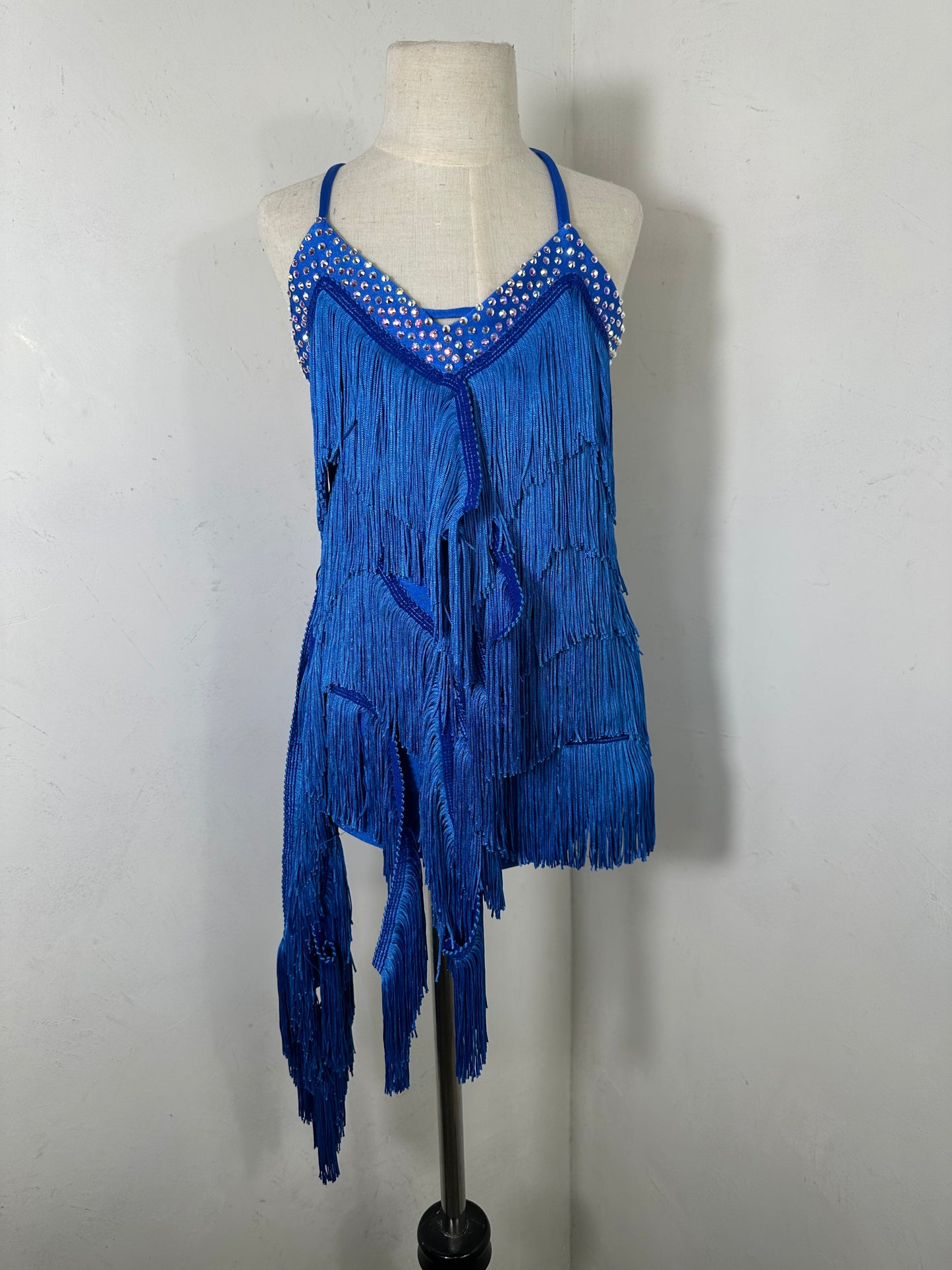 GEORGIA royal jazz partner fringe dance dress