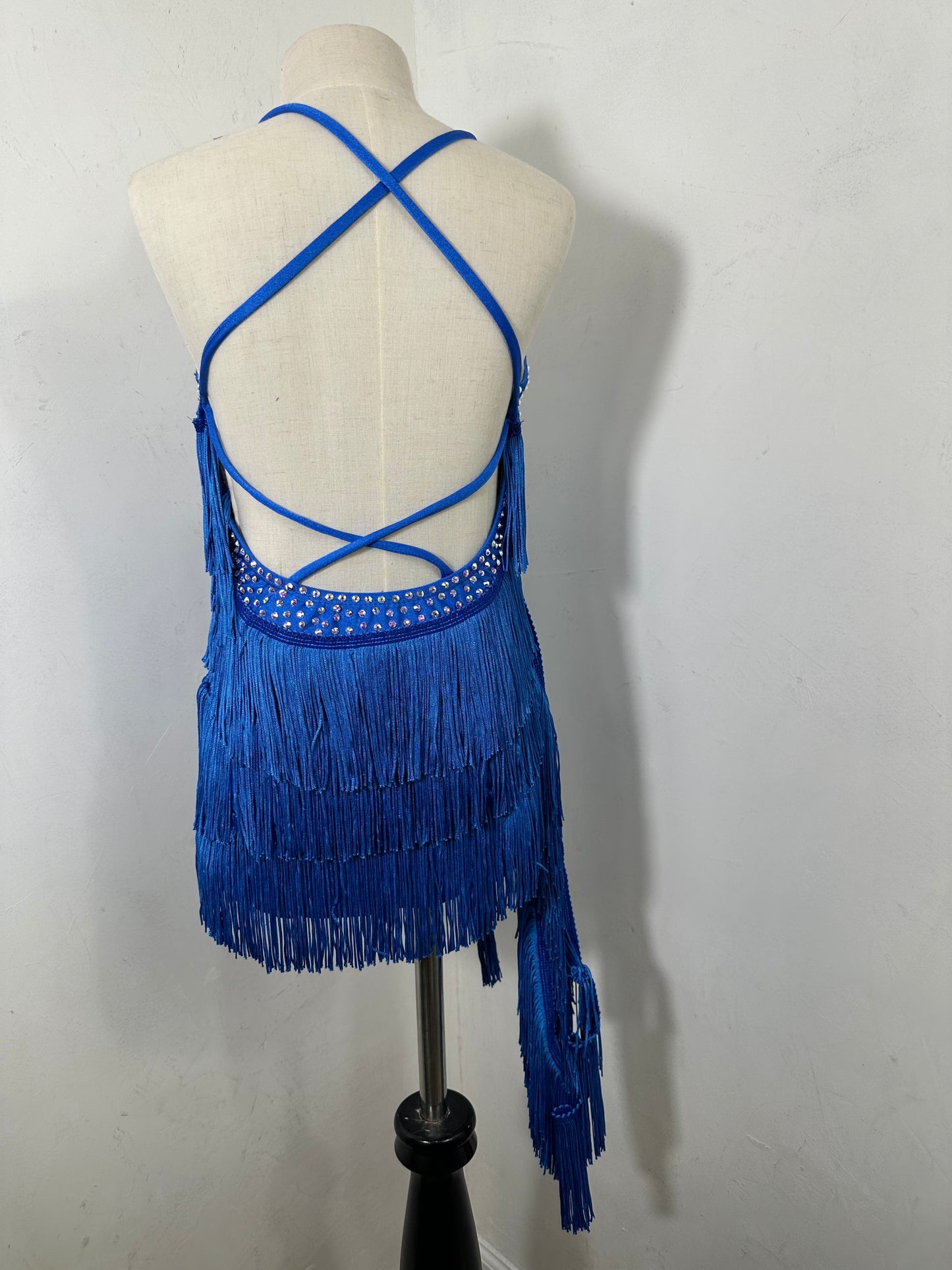 GEORGIA royal jazz partner fringe dance dress