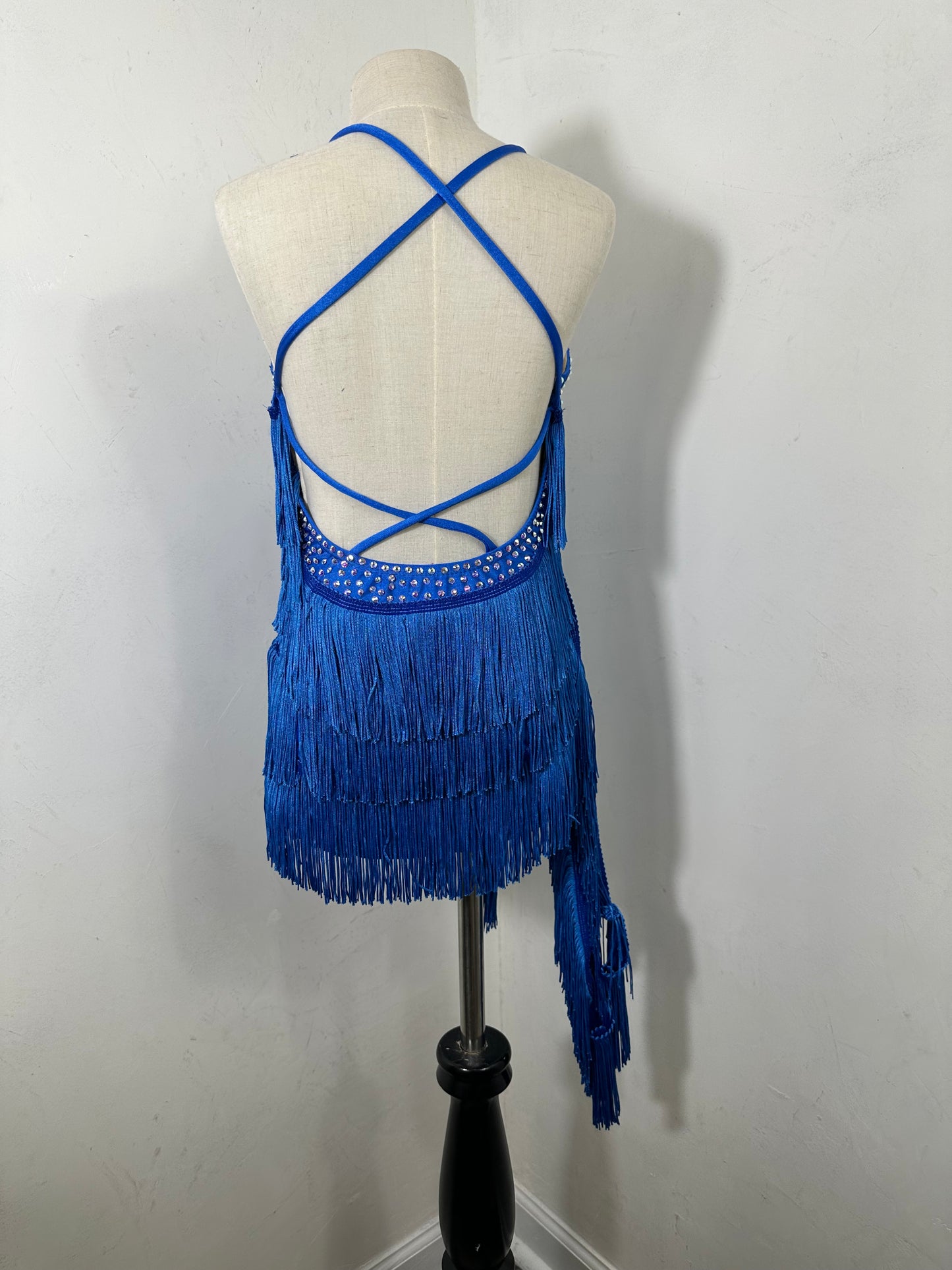GEORGIA royal jazz partner fringe dance dress