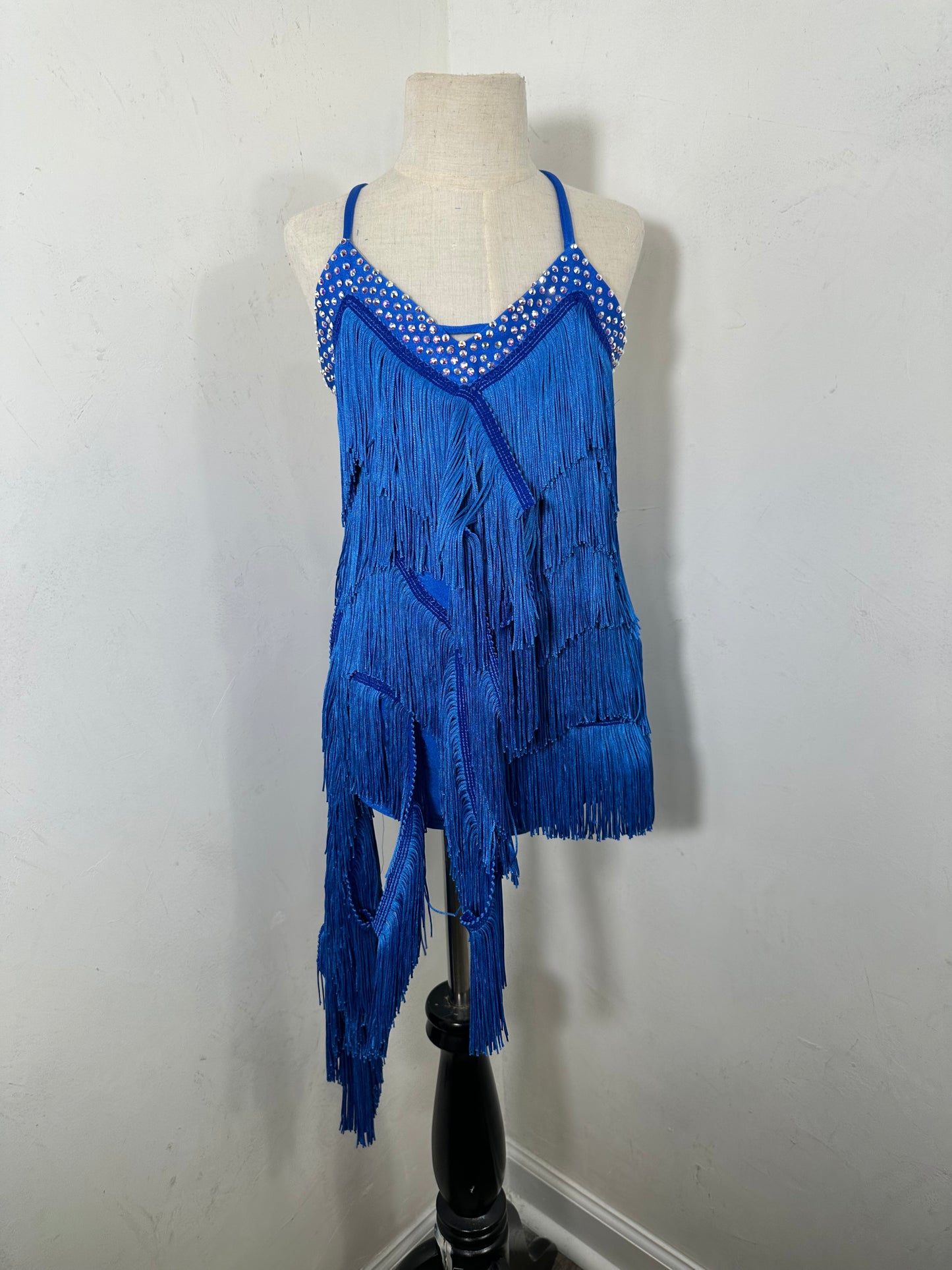 GEORGIA royal jazz partner fringe dance dress