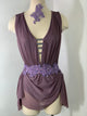 JULIETTE French Lilac draped  costume with crystal ab stones and appliques