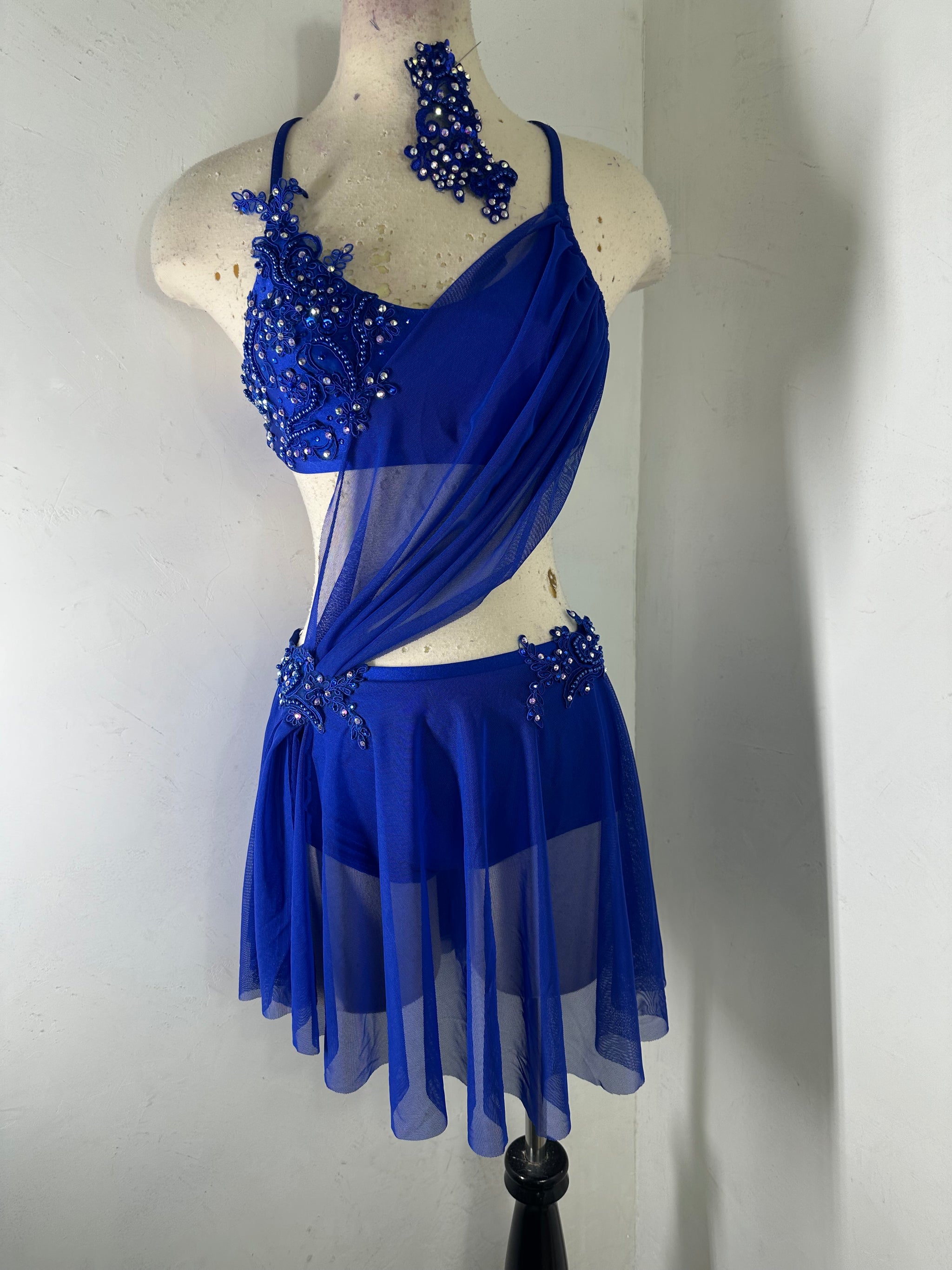 LUNA sky blue lyrical dance costume Co9dancecostumes LUNA sky blue lyrical dance costume Co9dancecostumes