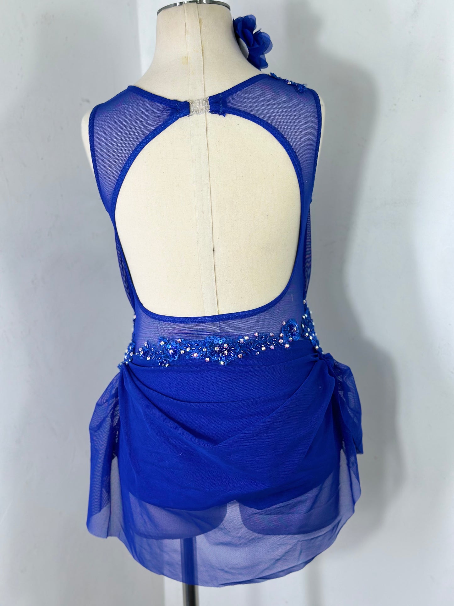 SAGE Royal draped lyrical dance costume with crystal ab