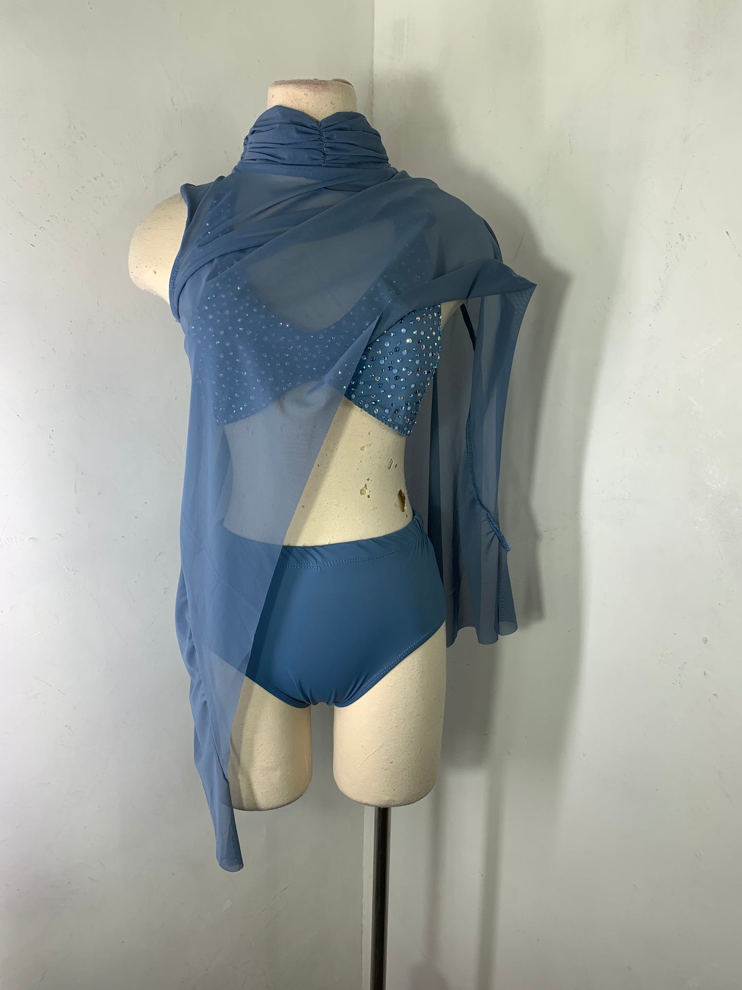 OLIVIA Slate Blue 3pc Contemporary Dance Costume