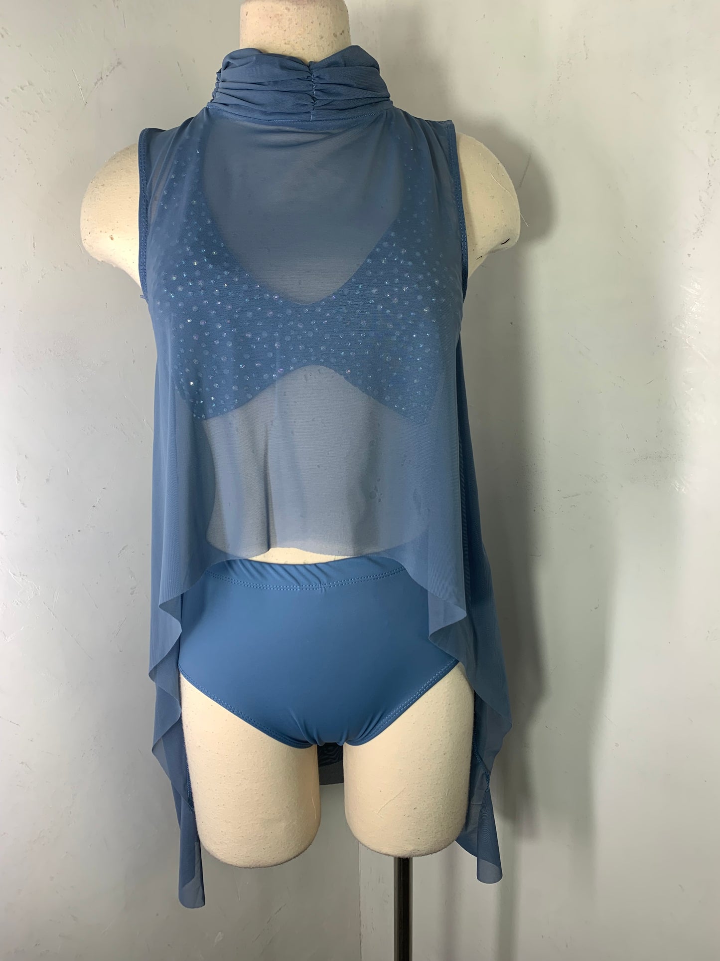 OLIVIA Slate Blue 3pc Contemporary Dance Costume