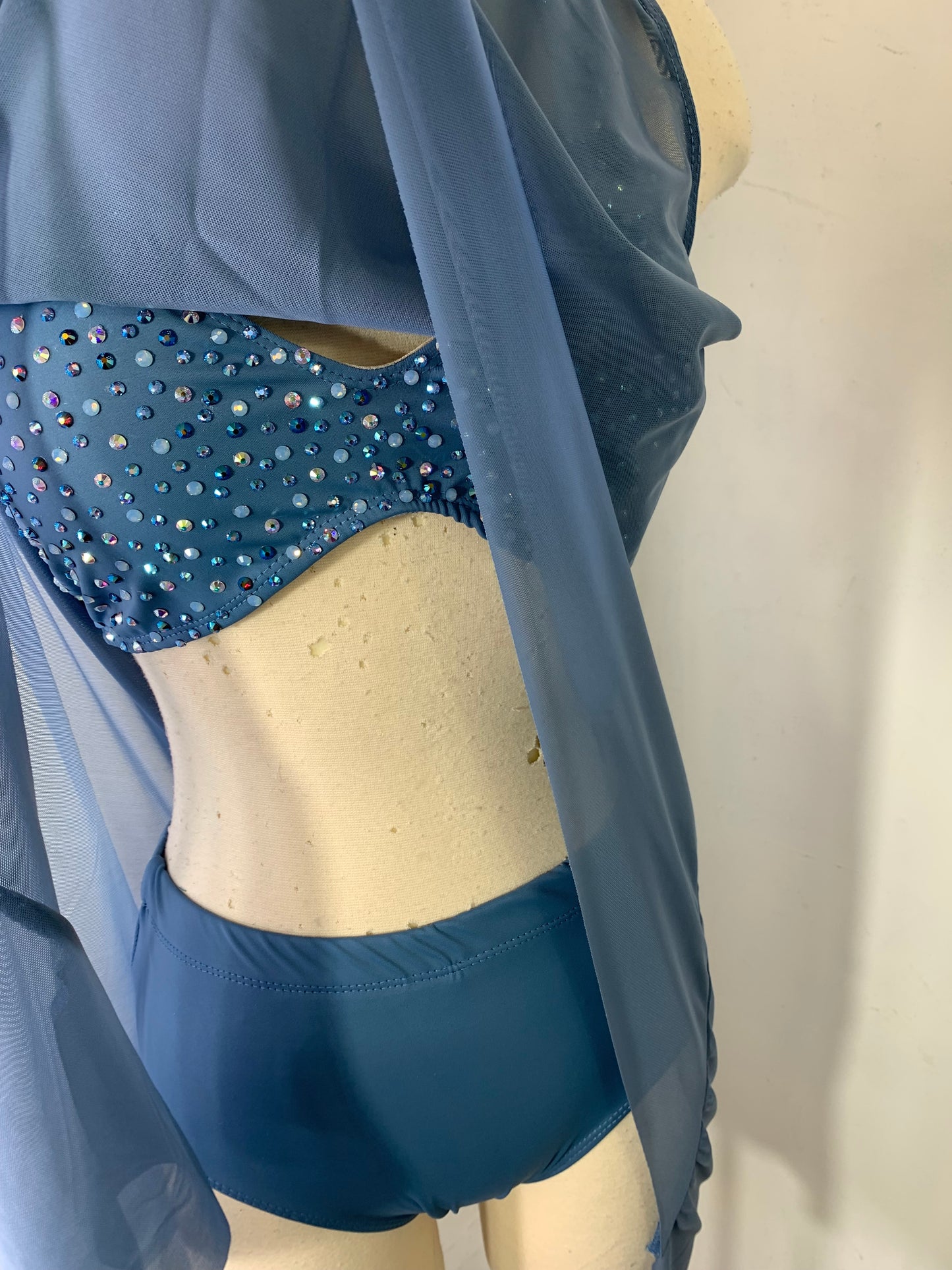 OLIVIA Slate Blue 3pc Contemporary Dance Costume
