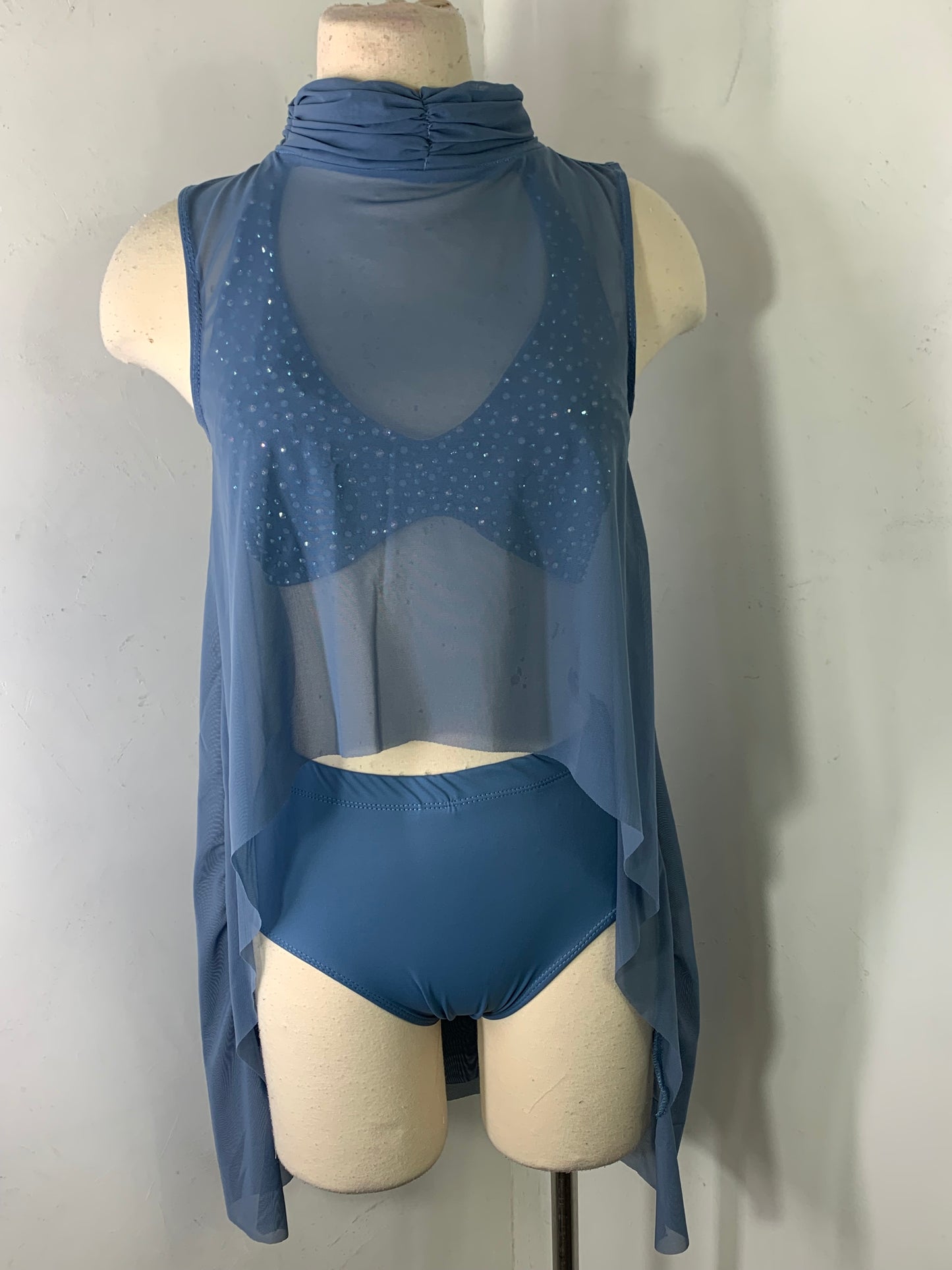 OLIVIA Slate Blue 3pc Contemporary Dance Costume