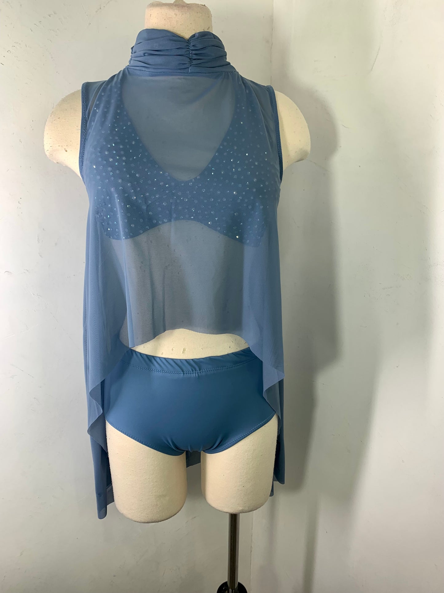 OLIVIA Slate Blue 3pc Contemporary Dance Costume