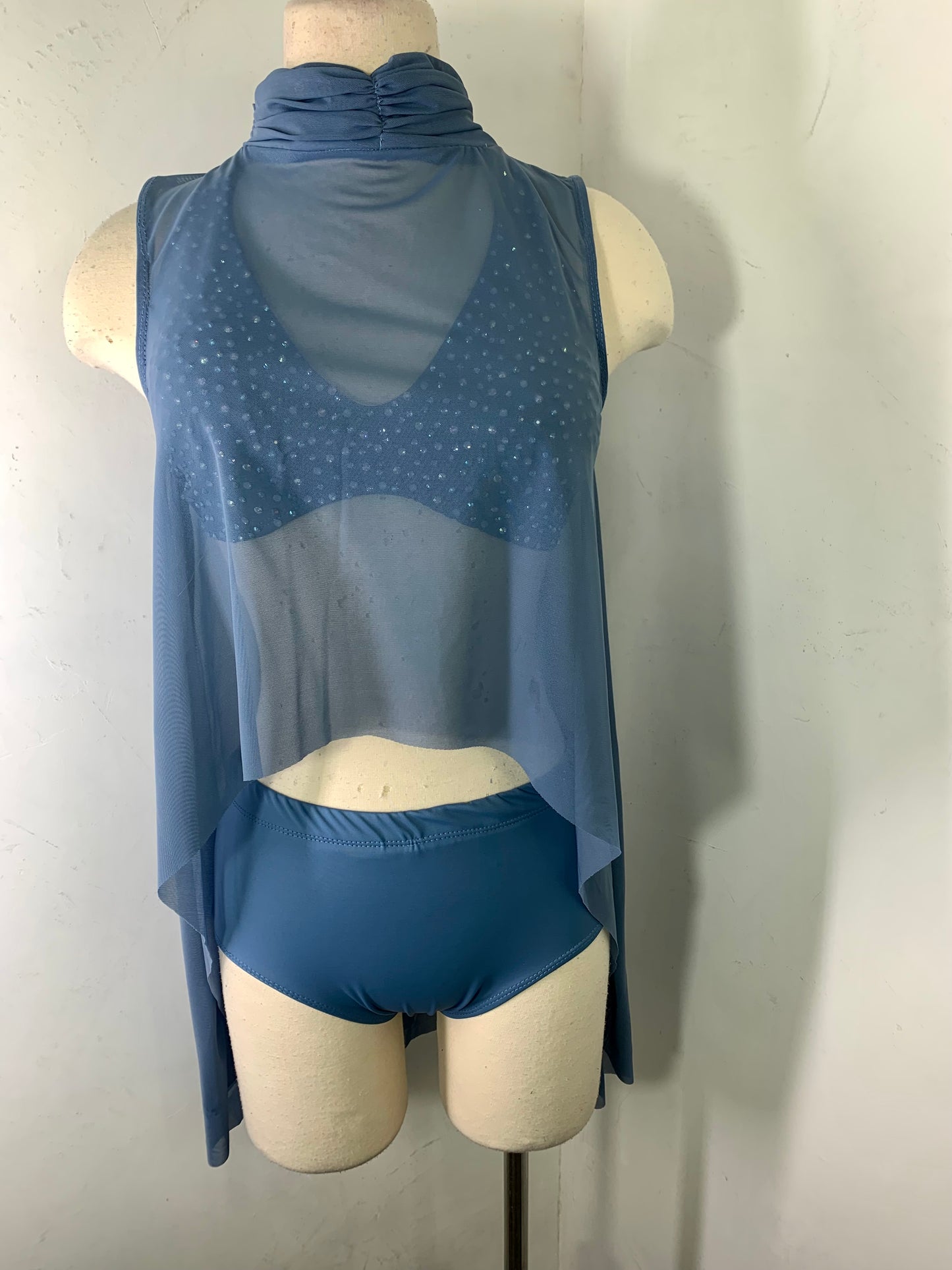 OLIVIA Slate Blue 3pc Contemporary Dance Costume