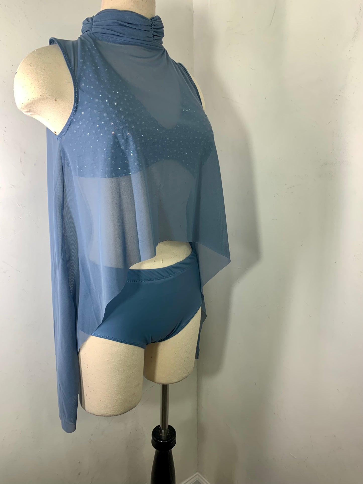 OLIVIA Slate Blue 3pc Contemporary Dance Costume