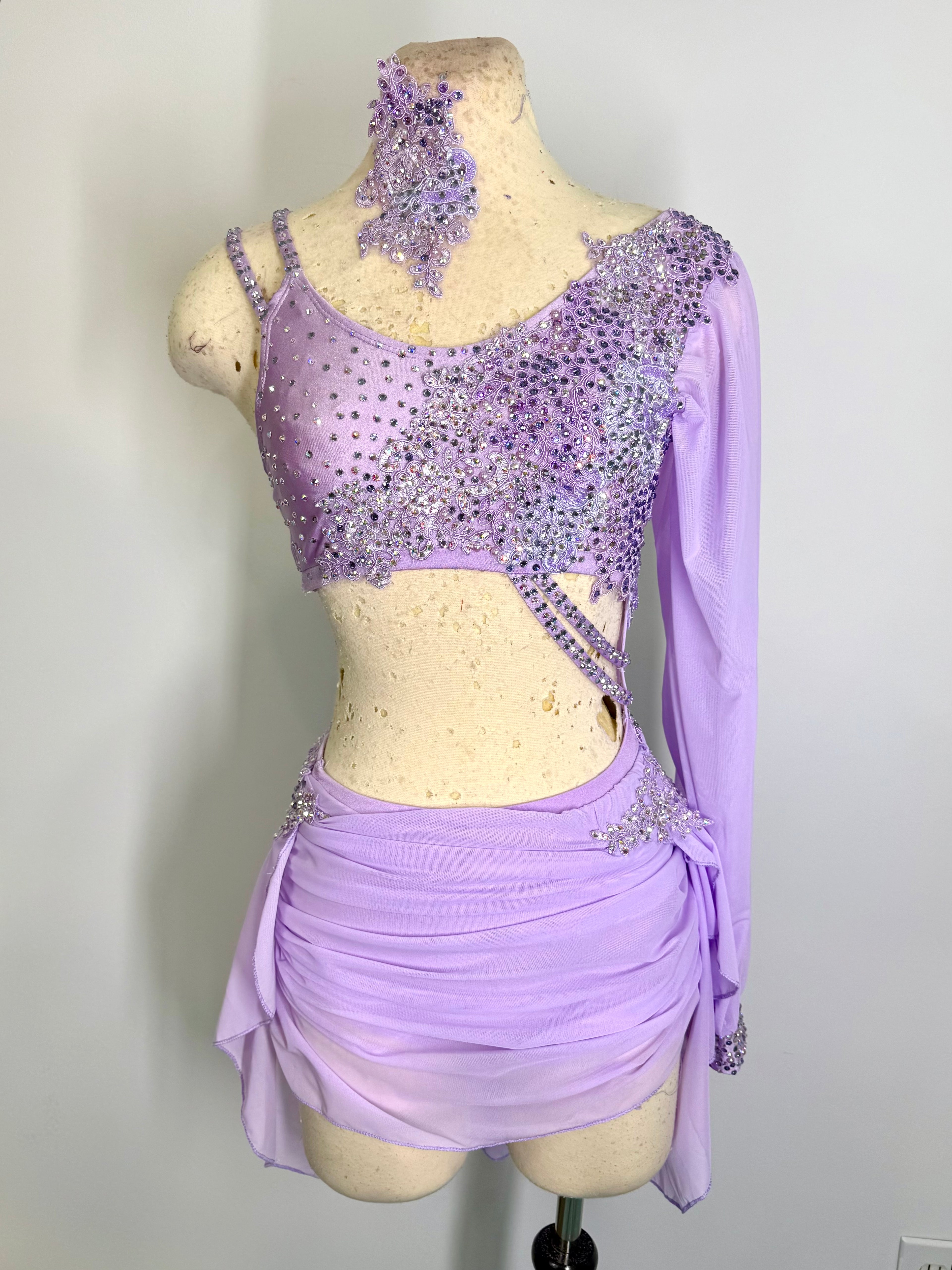 LULU 2 pc pale orchid Lyrical dance costume