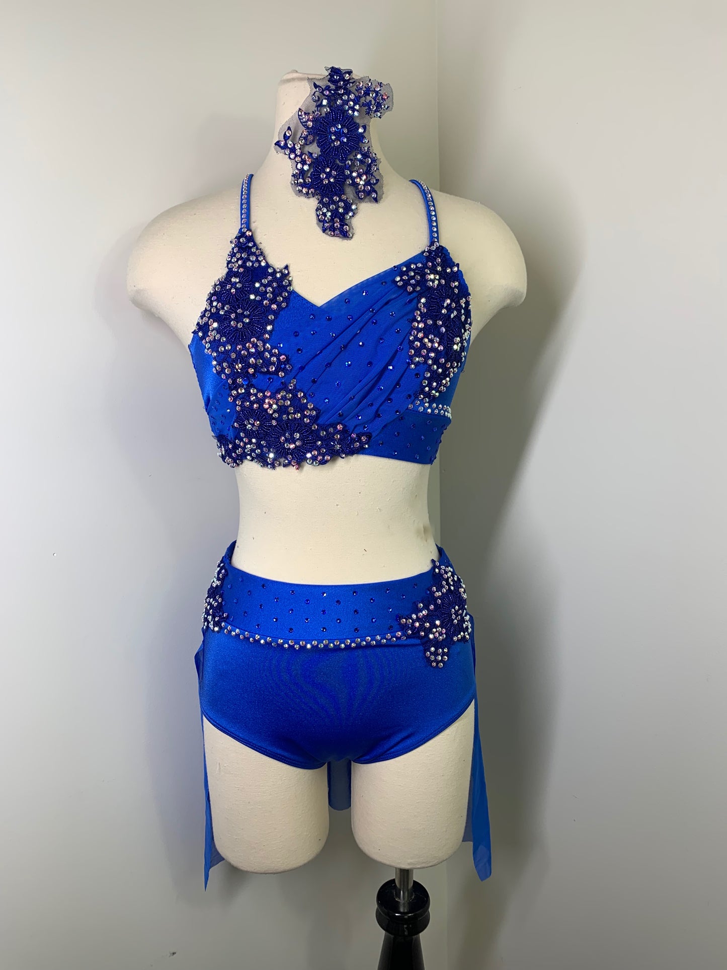 royal blue dance dresses Royal Blue Sequin Dress Jazz Dance Costume
