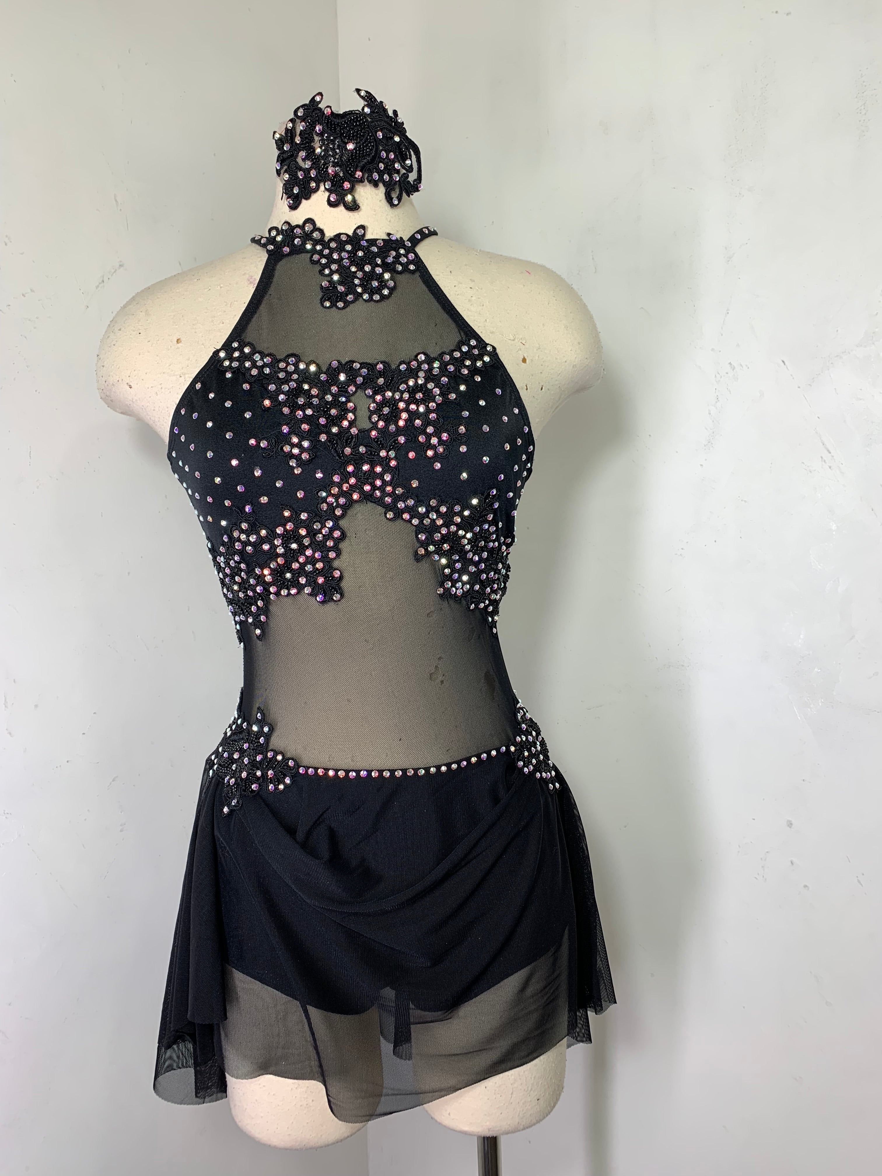 JULIA Black halter Lyrical Dance Costume
