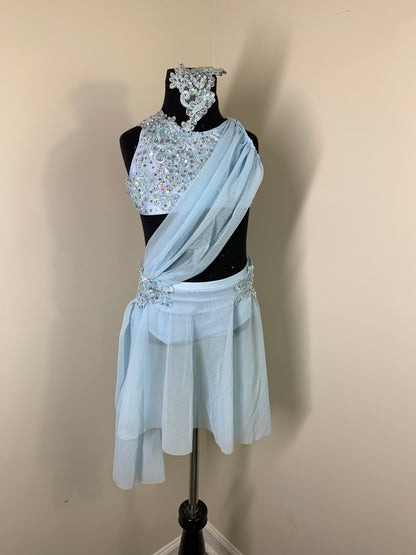 LUNA sky blue lyrical dance costume