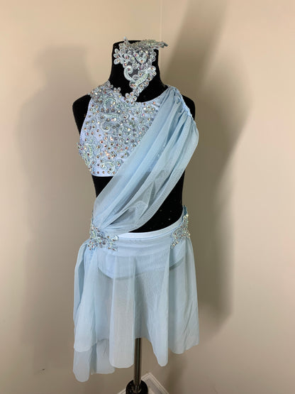LUNA sky blue lyrical dance costume