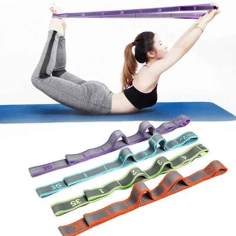 Yoga Pull Strap Belt | Elastic Resistance Band for Pilates and Dance Stretching