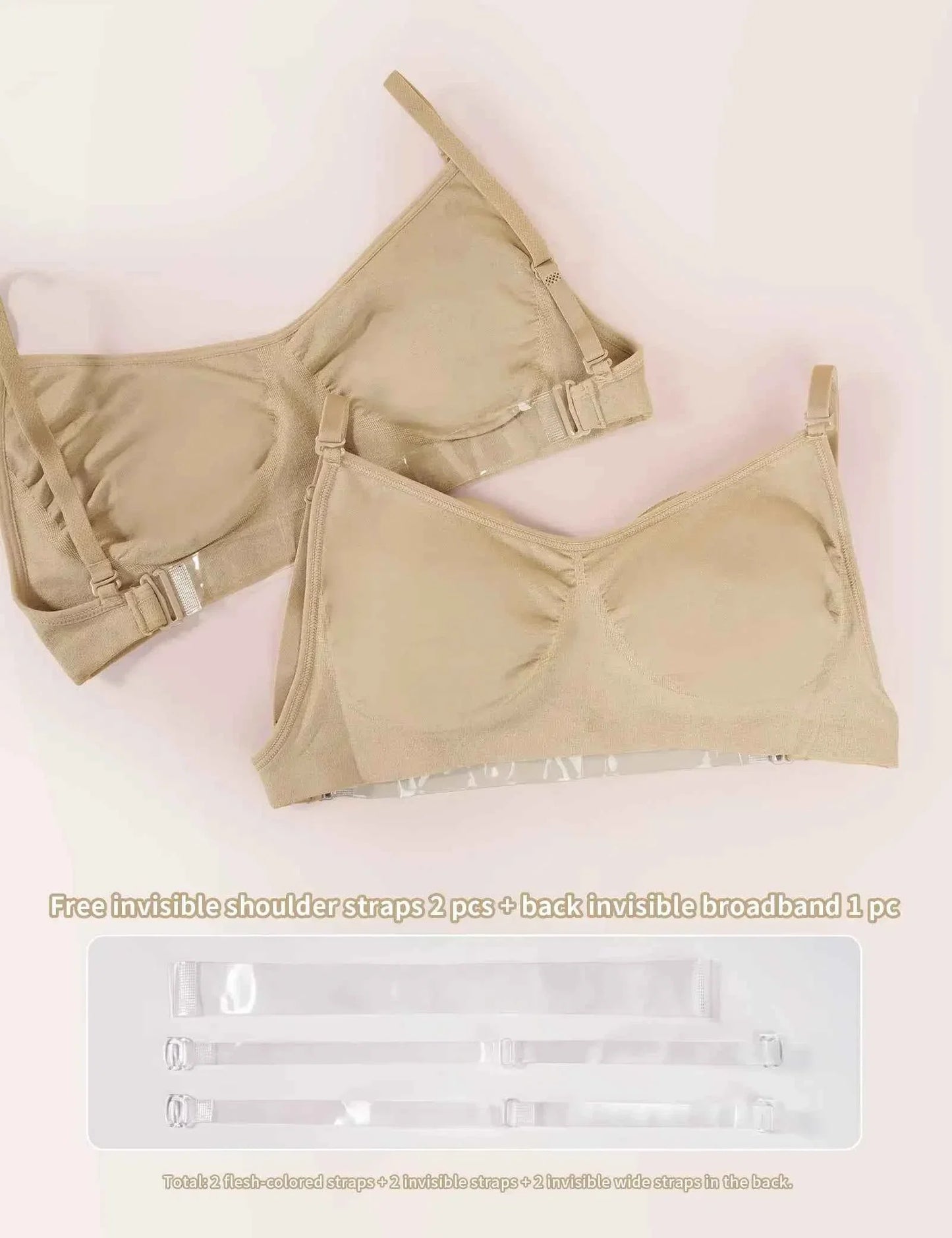 Invisible Backless Dance Bra with Clear Straps