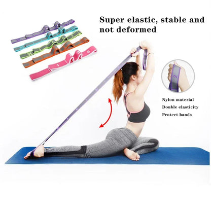 Yoga Pull Strap Belt | Elastic Resistance Band for Pilates and Dance Stretching