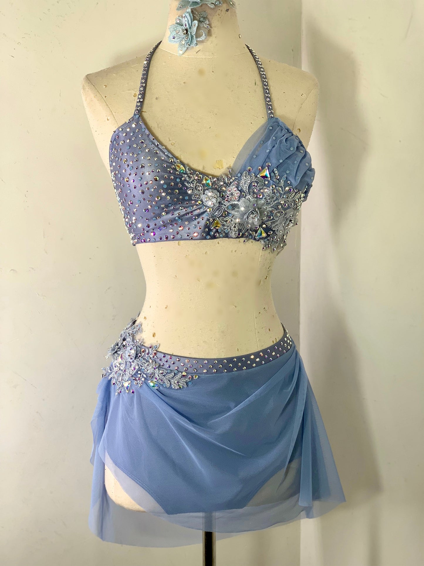 CELESTE 2 pc Cornflower Blue lyrical dance costume Co9dancecostumes CELESTE 2 pc Cornflower Blue lyrical dance costume Co9dancecostumes