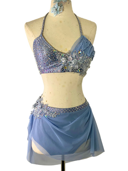 CELESTE 2 pc Cornflower Blue lyrical dance costume