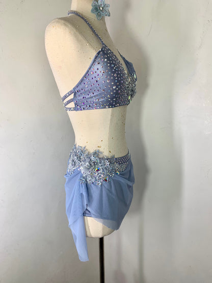 CELESTE 2 pc Cornflower Blue lyrical dance costume