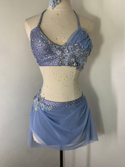 CELESTE 2 pc Cornflower Blue lyrical dance costume