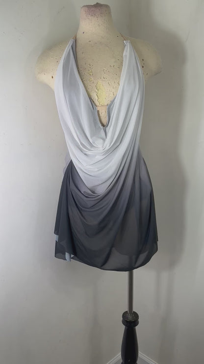 RAINA draped OMBRE DANCE DRESS