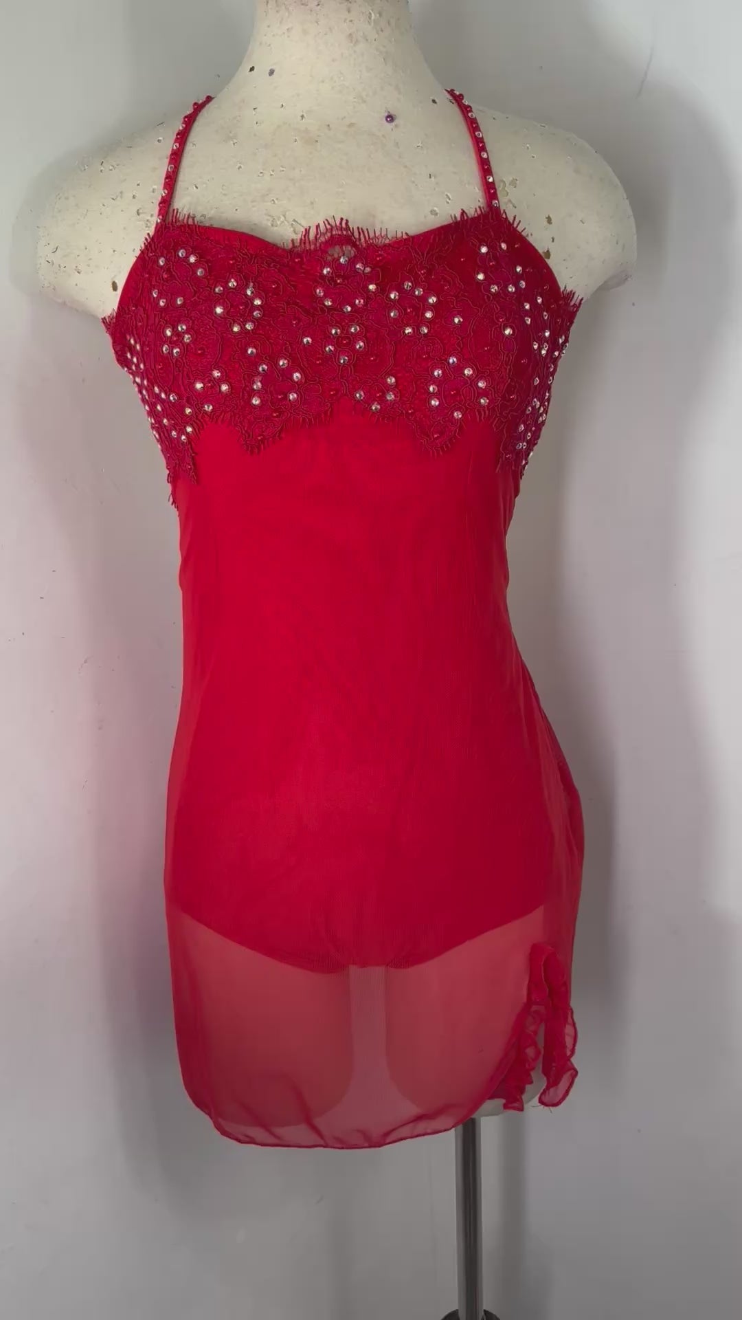 Red HALSTON Lyrical DANCE DRESS