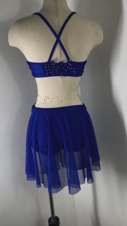 LUNA sky blue lyrical dance costume