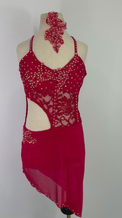 Red ready to ship DANCE costume