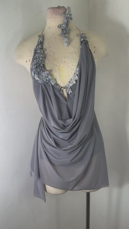 RAINA Draped lilac dance dress