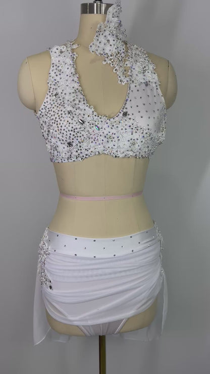 LILLY SA white Lyrical DANCE costume