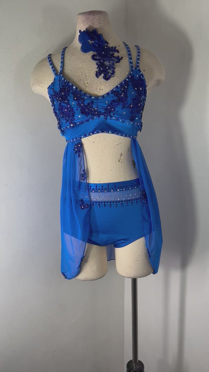 BRIELLE Royal Blue contemporary dance costume
