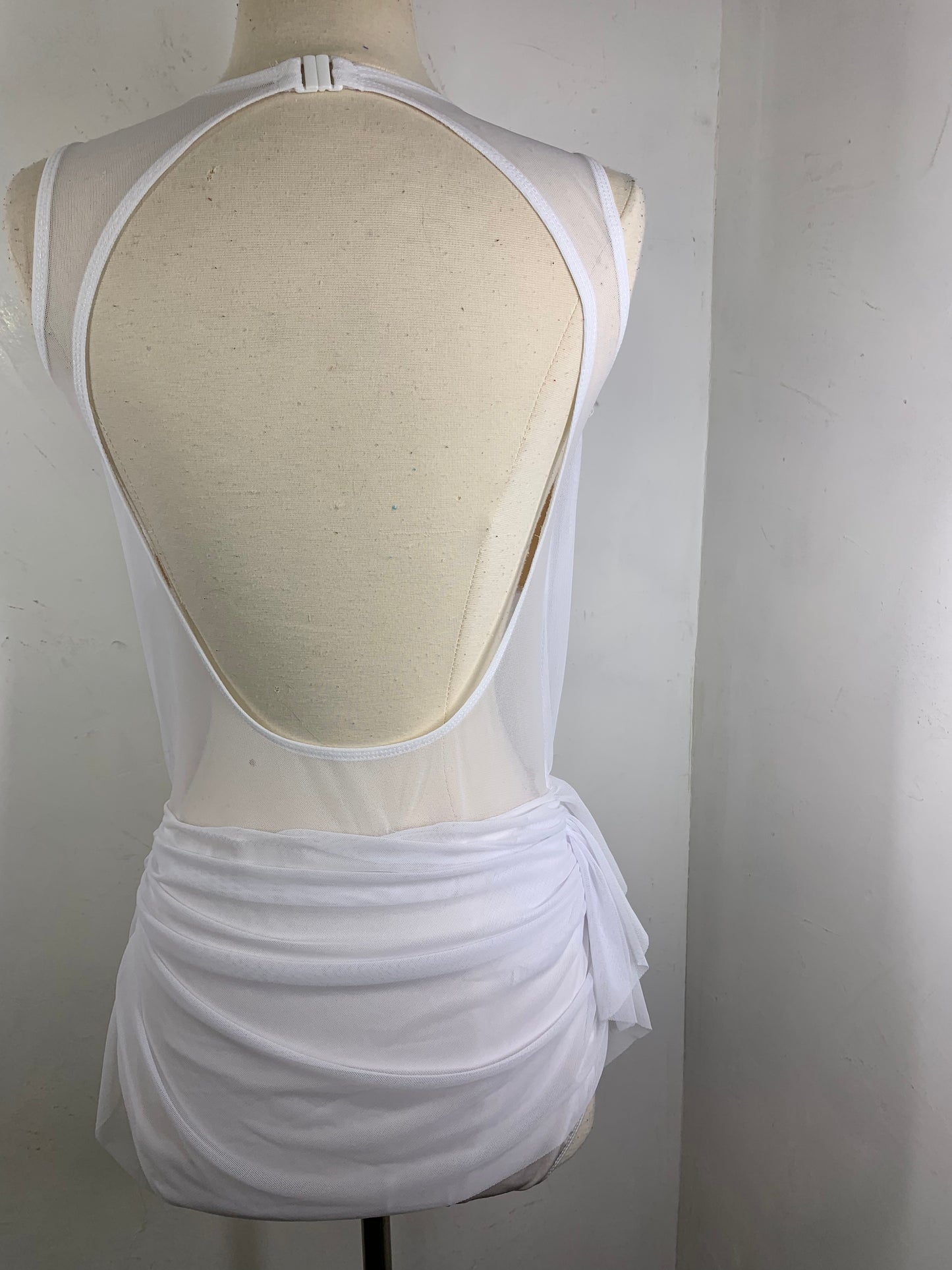 Sage draped dance costume