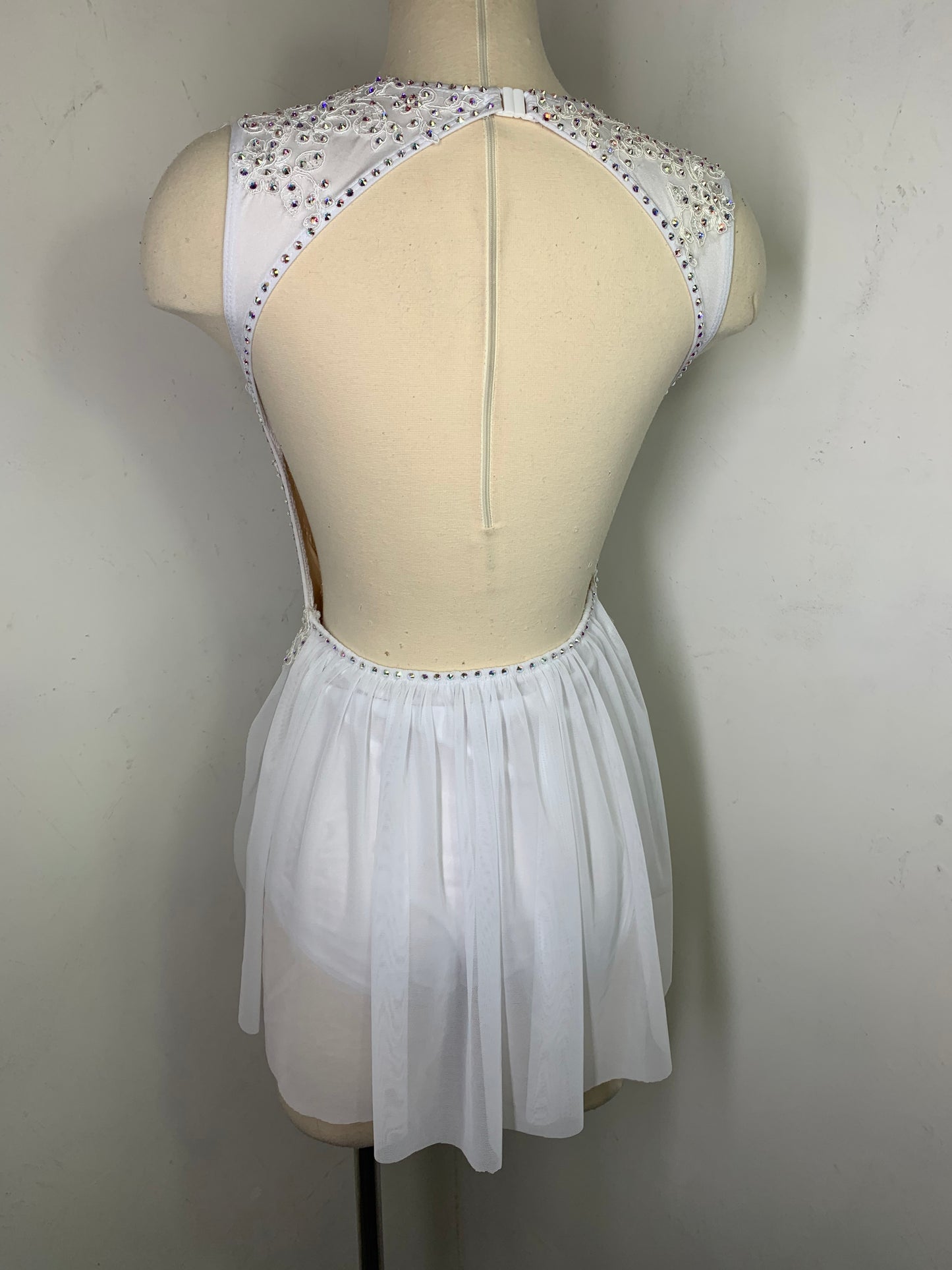White lyrical dance costume