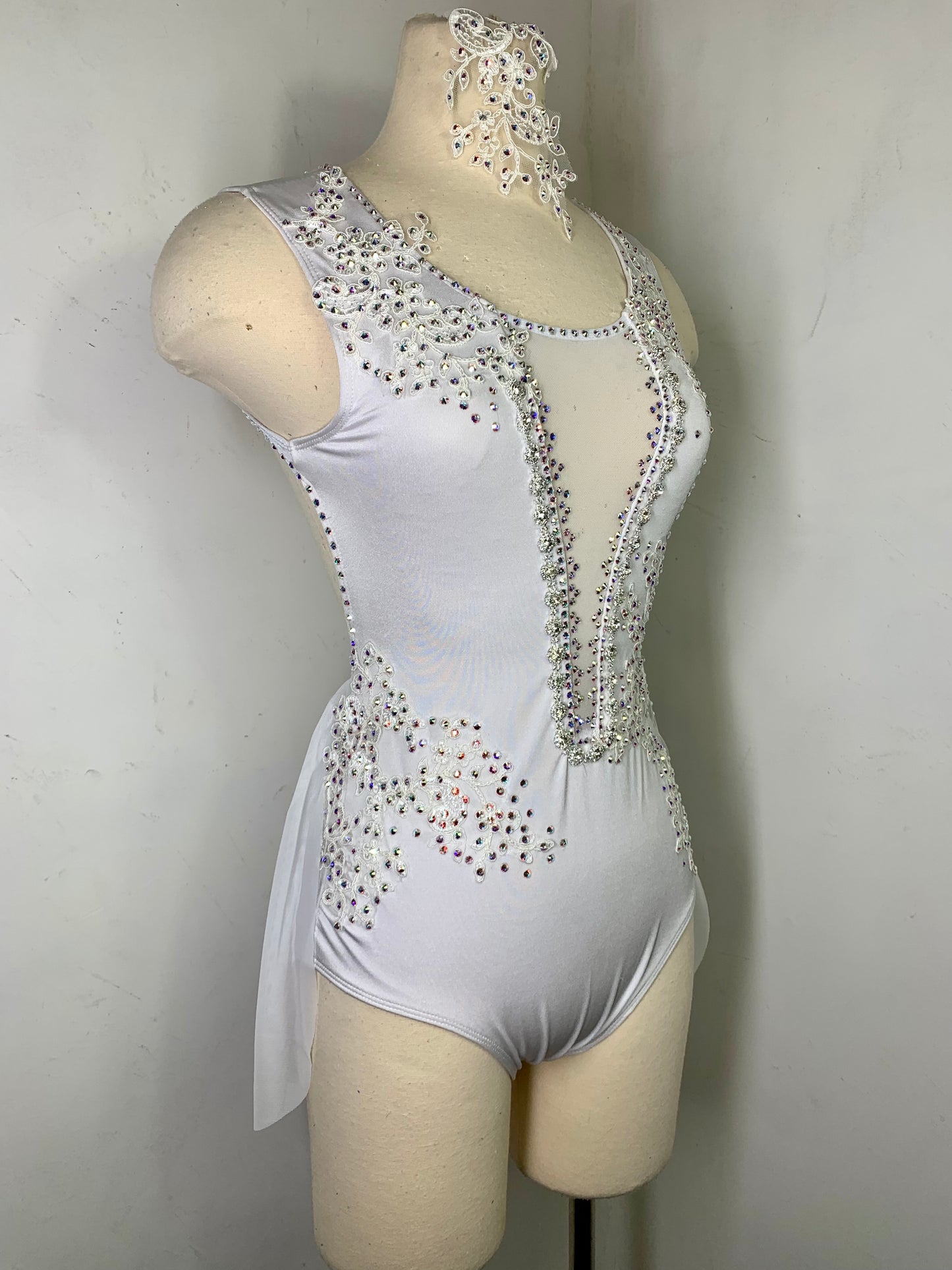 White lyrical dance costume