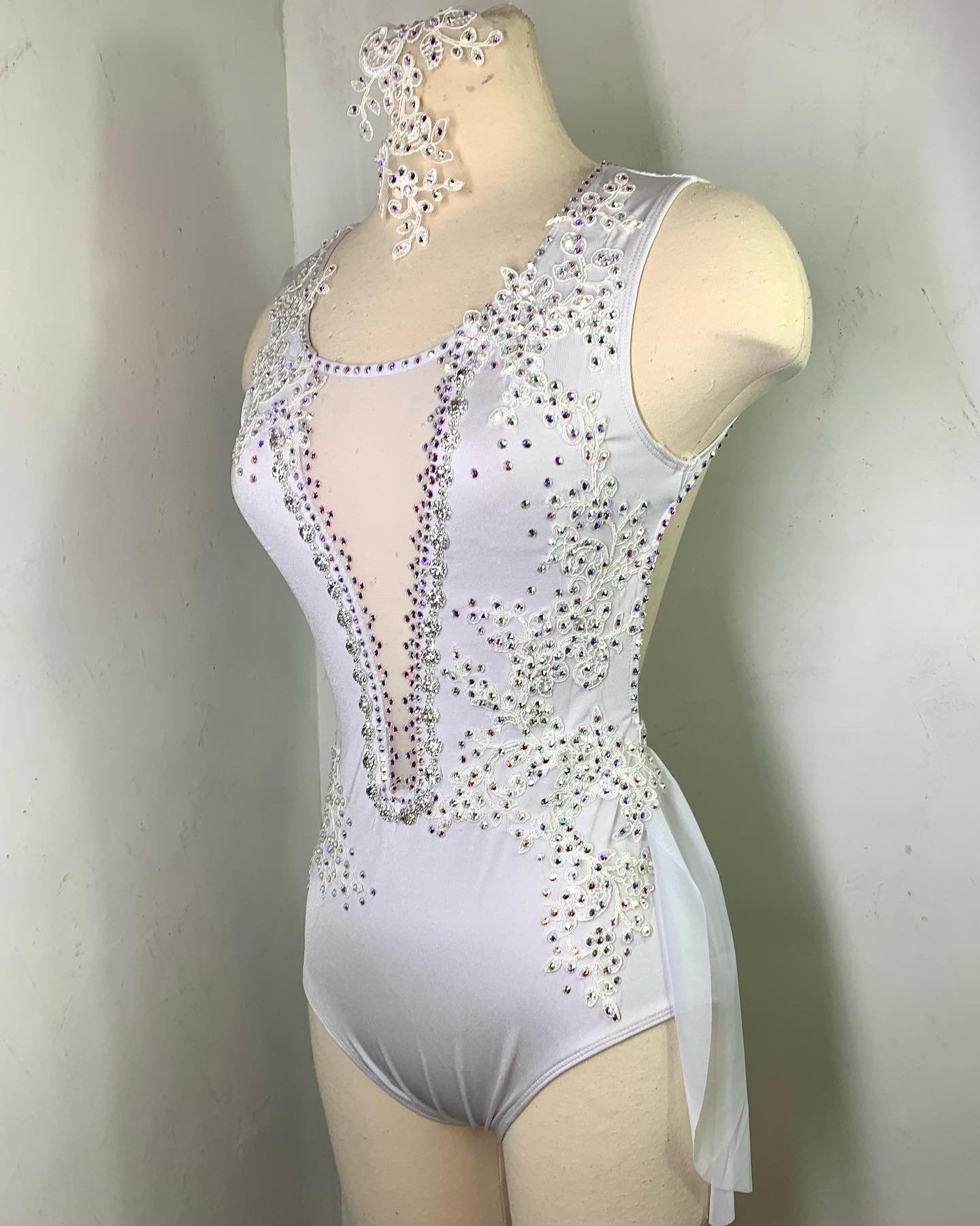 White lyrical dance costume