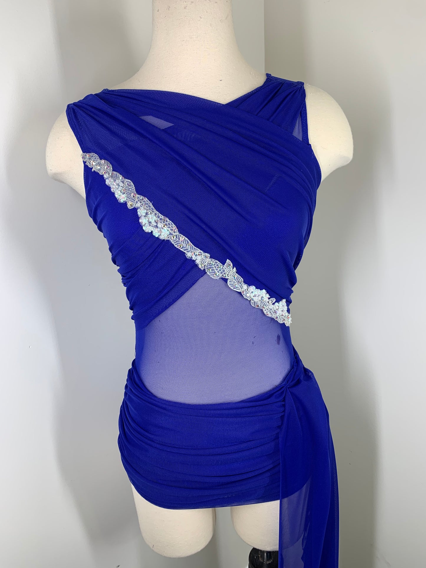 Contemporary draped dance costume
