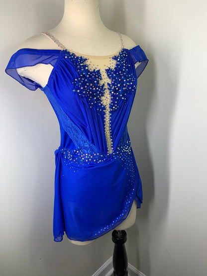 ANYA Sapphire Blue FIGURE SKATING DRESS