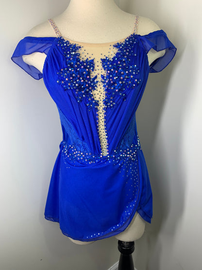 ANYA Sapphire Blue FIGURE SKATING DRESS