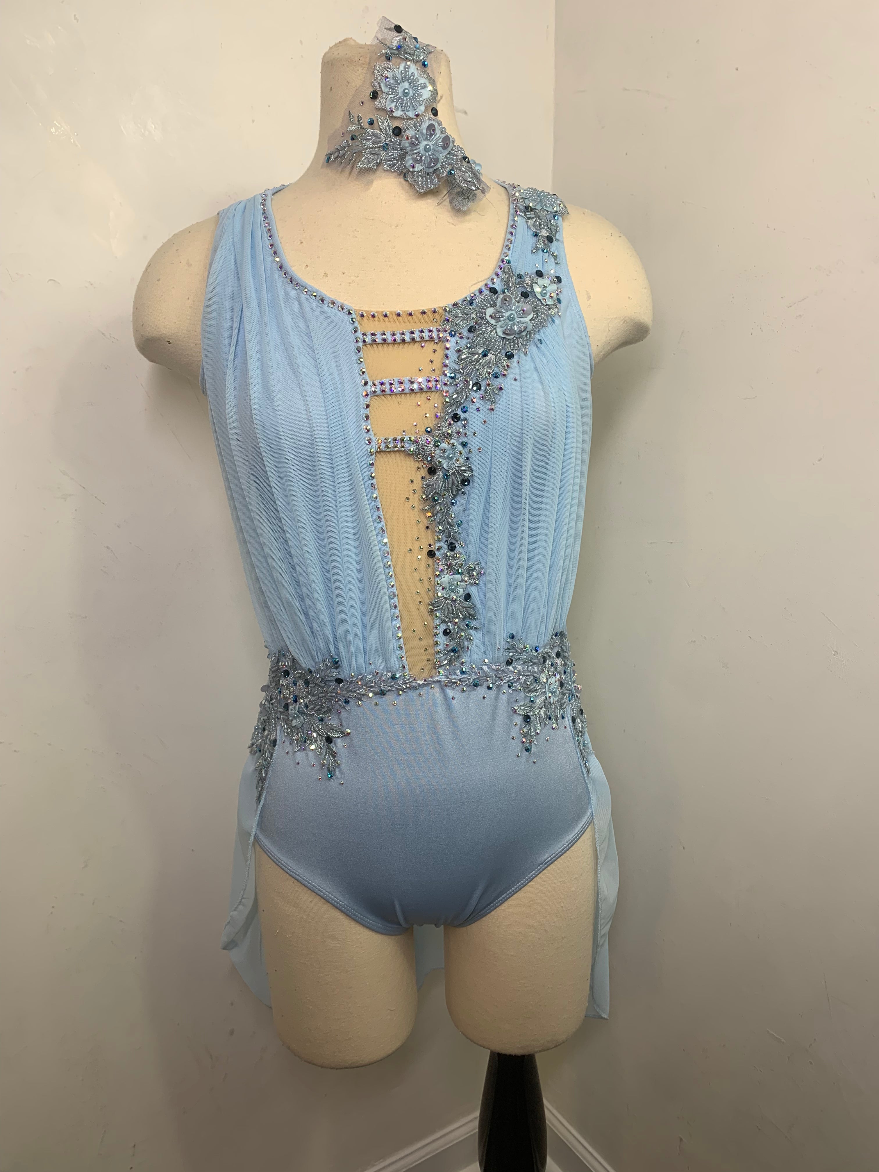 SIA Sky blue lyrical dance costume