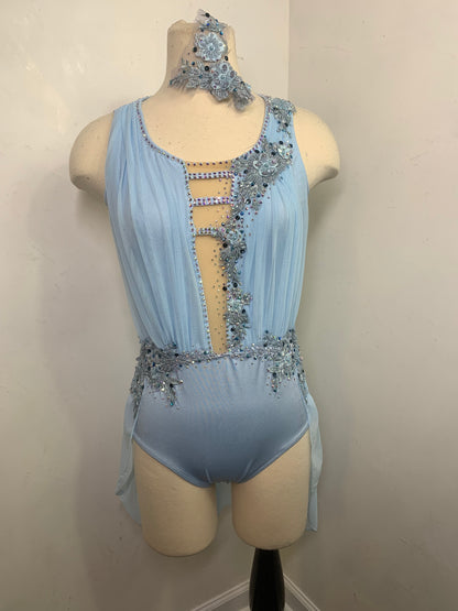 SIA Sky blue lyrical dance costume