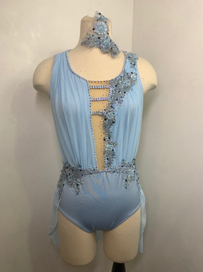 SIA Sky blue lyrical dance costume